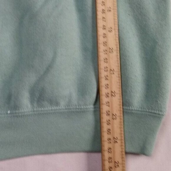Vintage Bolo Spirit Sweatshirt flower hearts Embroidered Sz L Mint Green Women - Picture 5 of 12